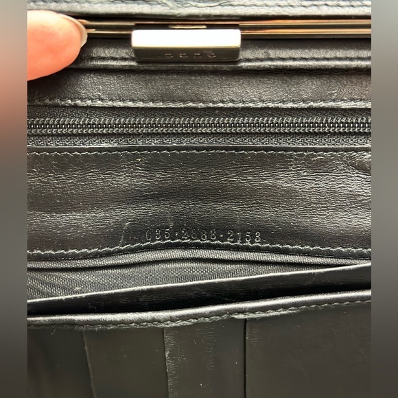 Gucci wallet Black leather and monogram canvas long bifold with COAuthenticity - Picture 9 of 16